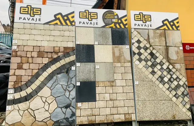 Expozitor exterior cu pavaje Elis în diverse modele, culori și texturi